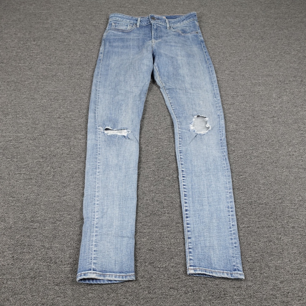 Levis Made & Crafted Jeans Selvedge 28x30 Blue 721 High Rise Skinny Distressed